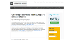 Desktop Screenshot of goedkopecitytrips.com
