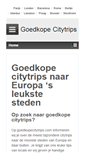 Mobile Screenshot of goedkopecitytrips.com