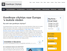 Tablet Screenshot of goedkopecitytrips.com